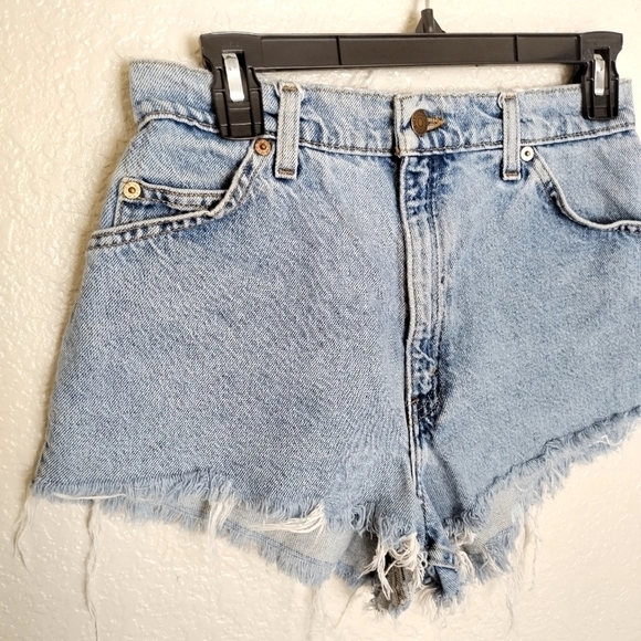 VINTAGE Levis 951 Jean Shorts Relaxed Fit Orange Tab sz 10 - Picture 5 of 9